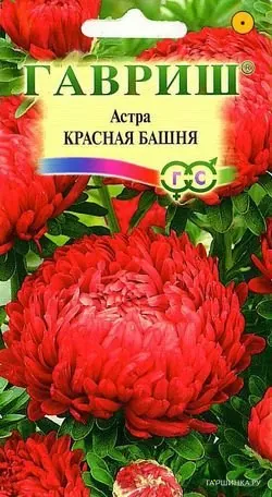 Астра Красная башня 0,3г, пионовидная