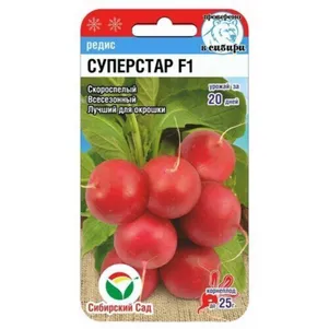 

Редис Суперстар F1 ц/п 1 г, Семена Сибирский сад