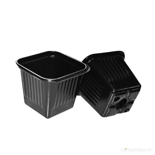 Горшок 7х7х6,5cм 10 шт технический пластик квадрат